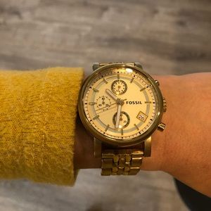 Fossil Gold Watch with two additional bands
